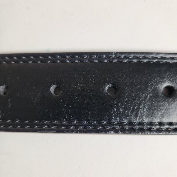 Levis Reversible Black Brown Coated Leather Top Synthetic Lining Belt Mens 38 - Picture 14 of 16